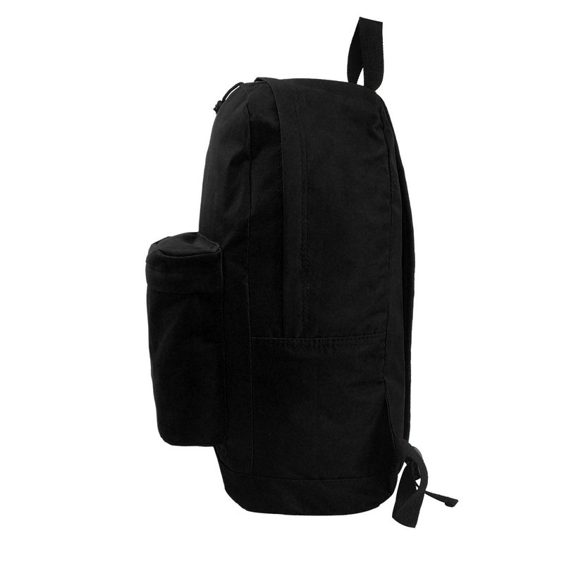 K-Cliffs Classic Bookbag Basic Backpack Simple School Book Bag Casual Student Daily Daypack 18 Inch with Curved Shoulder Straps Black - Image 3